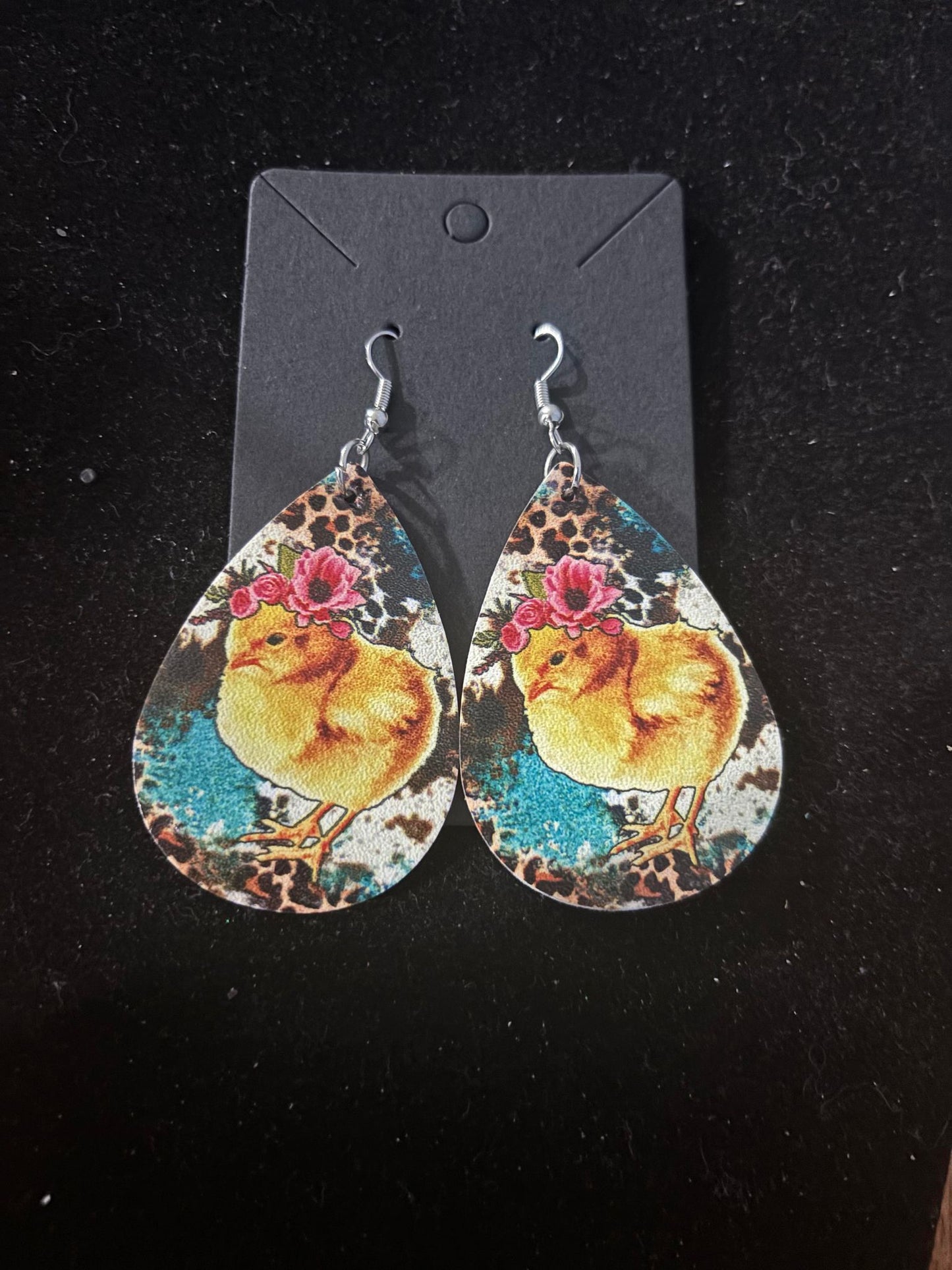 Chicken Themed Dangle Earrings