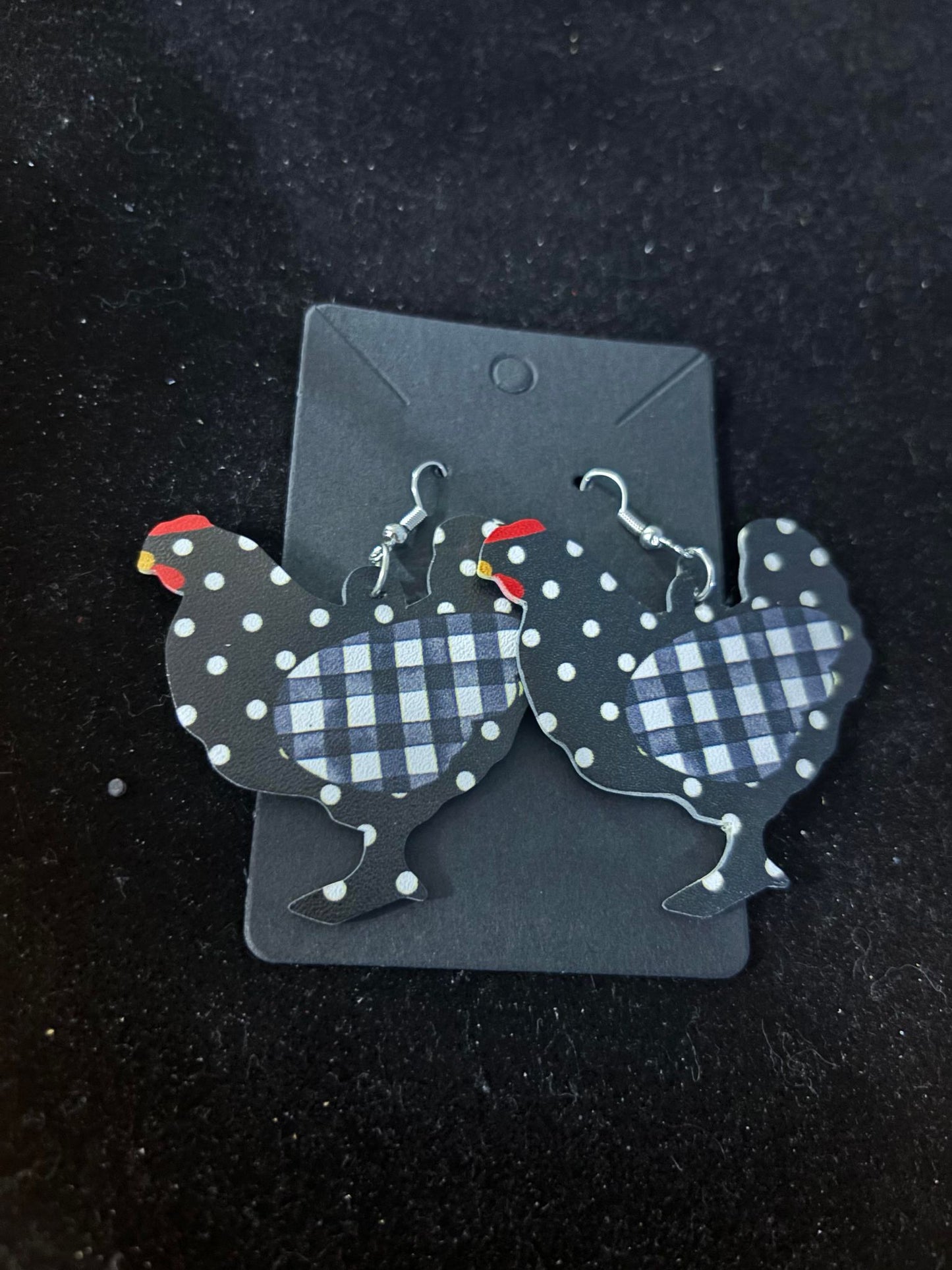 Chicken Themed Dangle Earrings