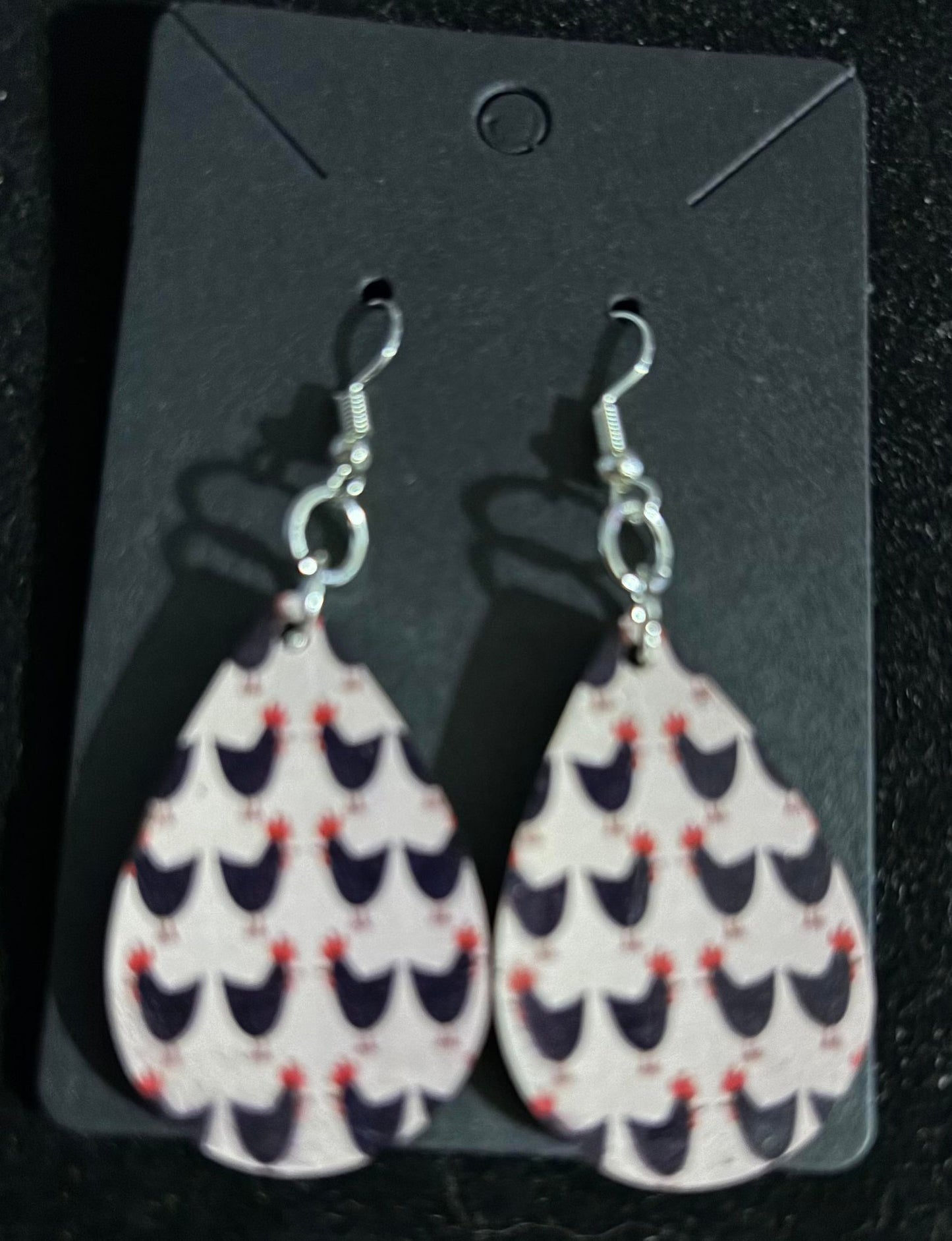 Chicken Themed Dangle Earrings