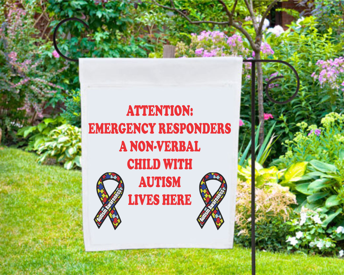 Autism Awareness Garden Flag