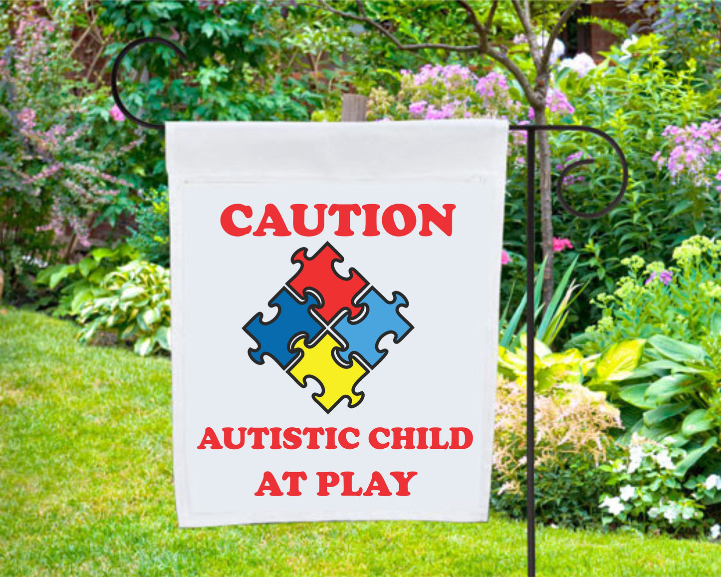 Autism Awareness Garden Flag
