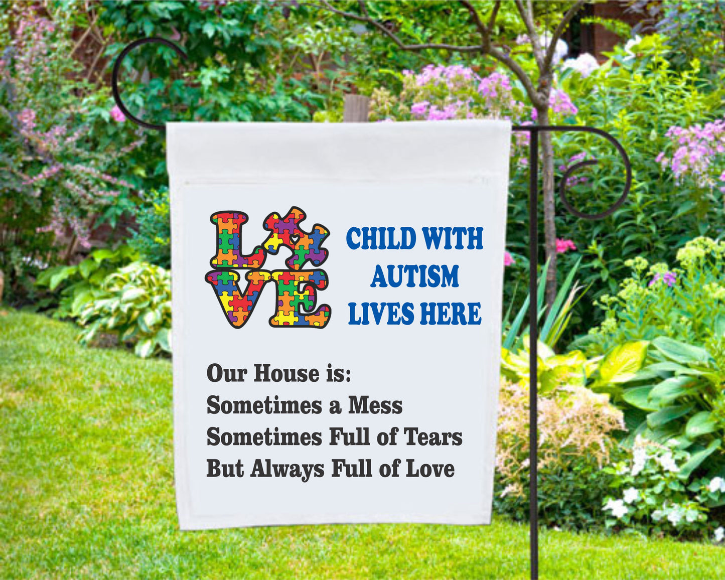 Autism Awareness Garden Flag