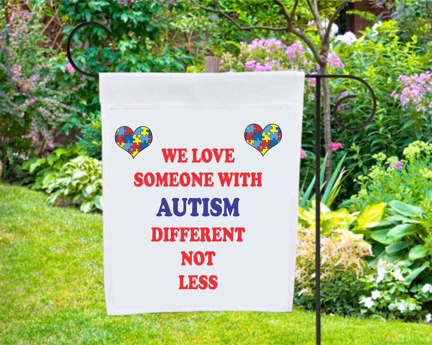 Autism Awareness Garden Flag