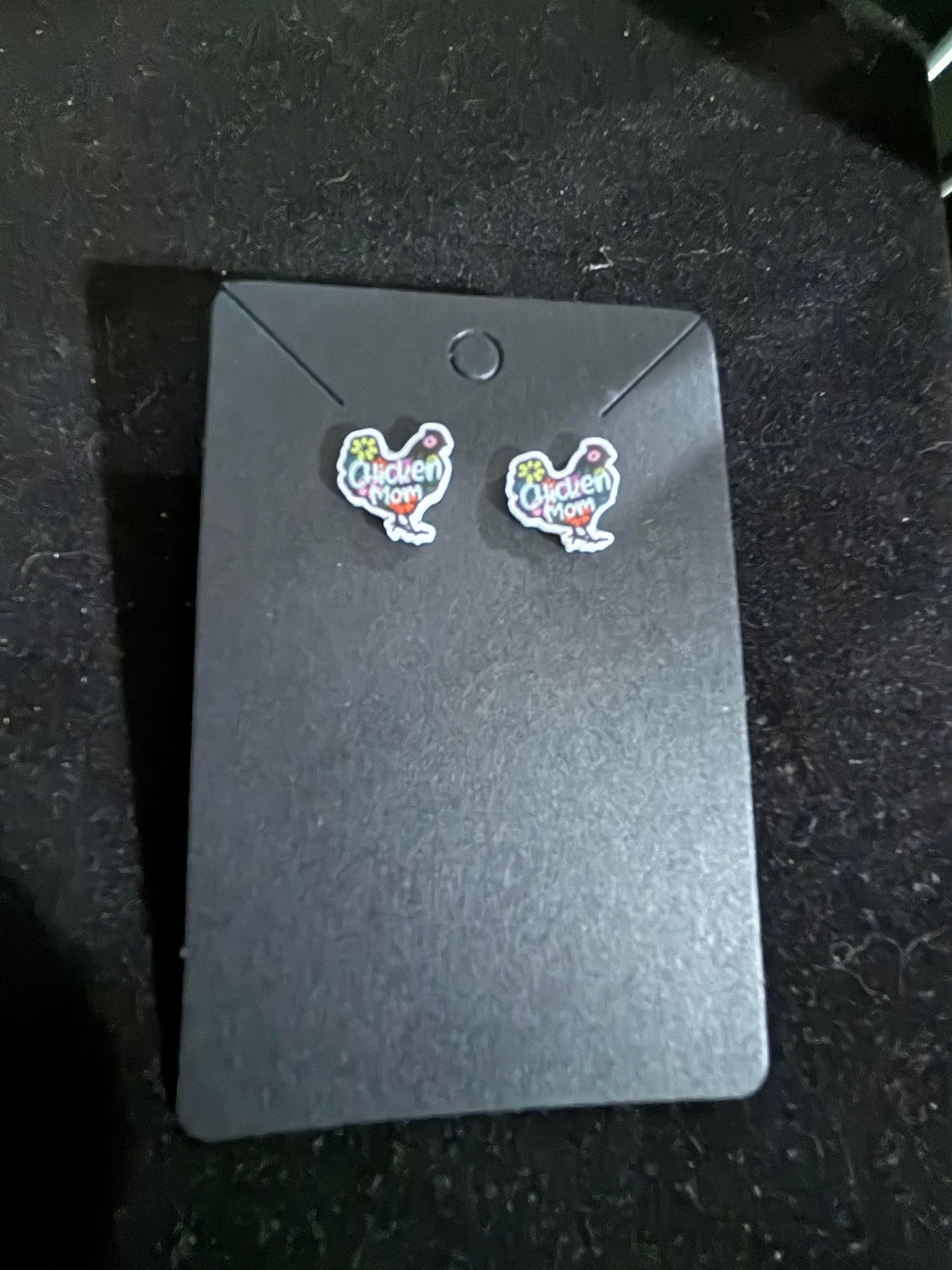 Chicken Mom Stud Earrings