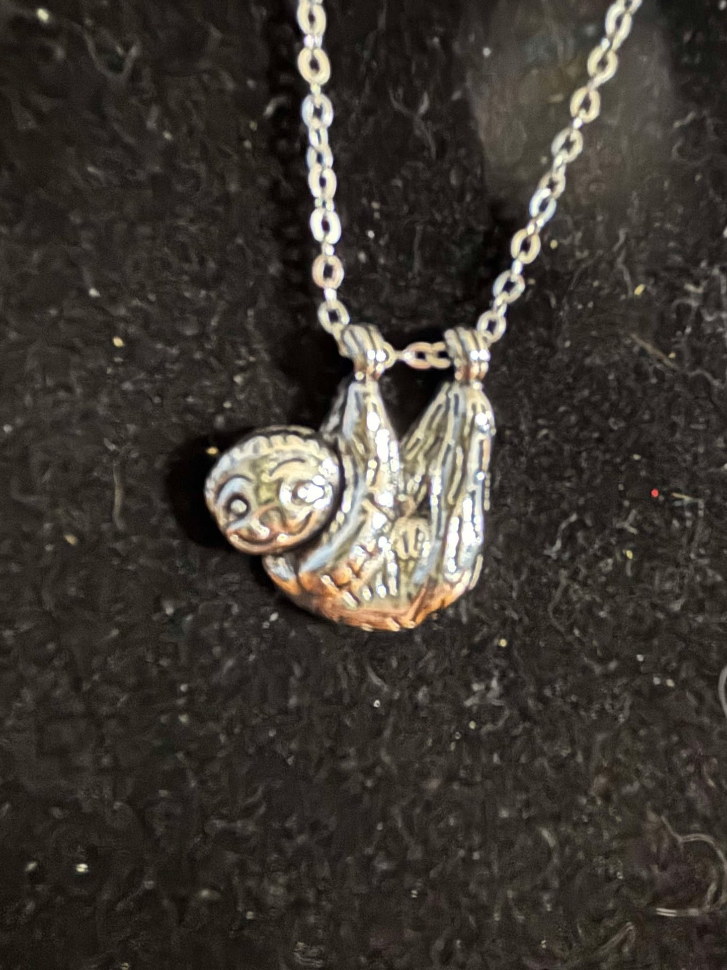 Sloth Silver Necklace