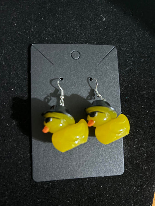 Rubber Duck in Sunglasses Earrings