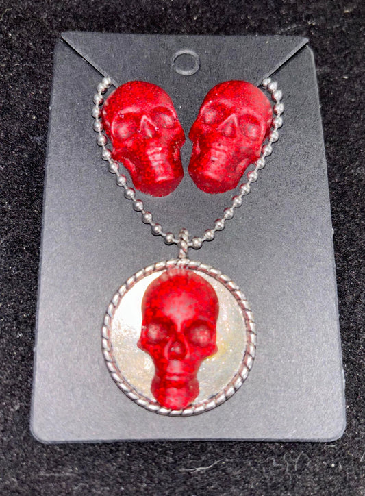 Skull Necklace and Earring Sets