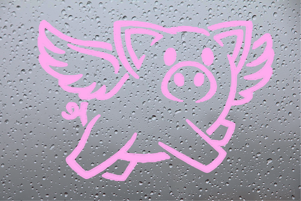 Flying Pig Decal